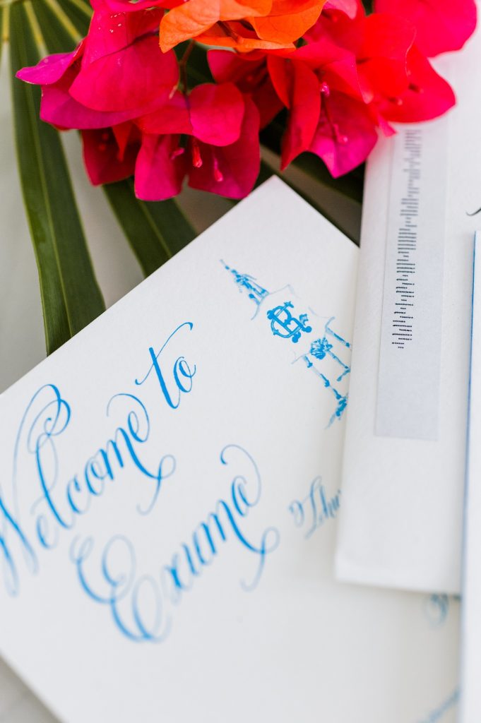 wedding welcome bag note