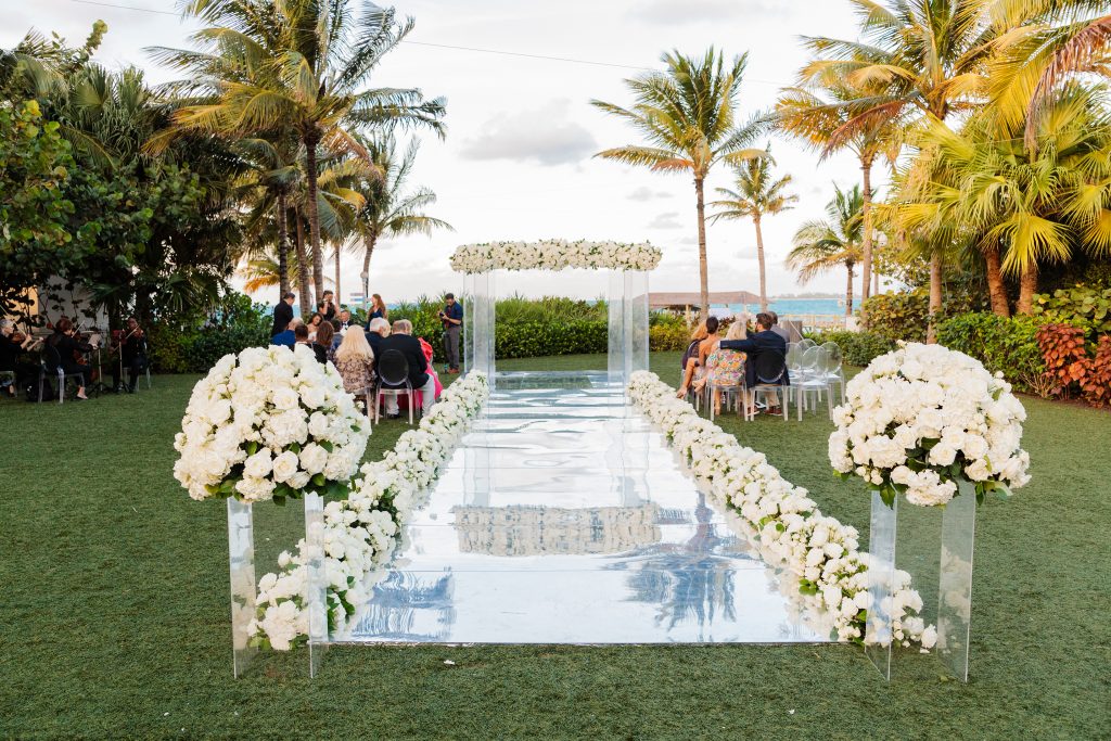 Romantic, Glamorous Garden Wedding in The Bahamas
