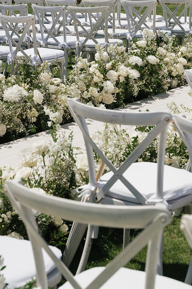 Exquisite Bahamas Eleuthera wedding ceremony setting at Jack's Bay Club