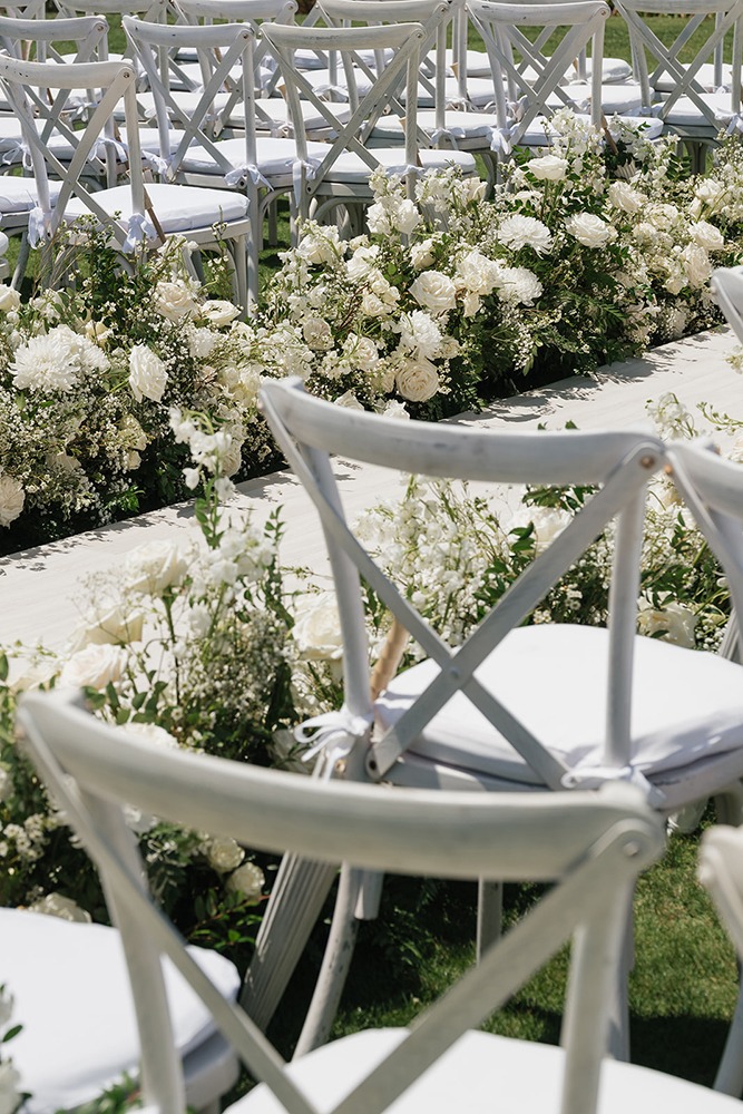 Jack's Bay Club wedding ceremony design in The Bahamas