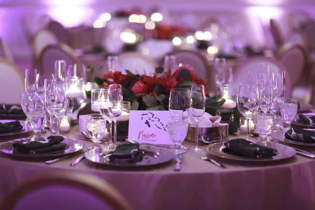 Rosewood Baha Mar wedding reception design